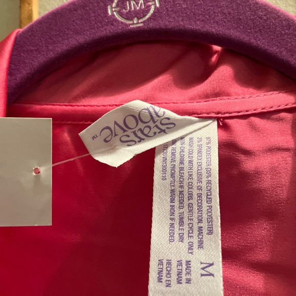 NWT Stars Above Medium Silky Satin Short Sleeve & Shorts & Mask 3 PJ Set - Picture 3 of 3